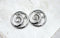 Silver Wave Charms, silver charms, spiral charms, mixed metal, 20mm, hole 1.5mm, sold as 2 pieces.